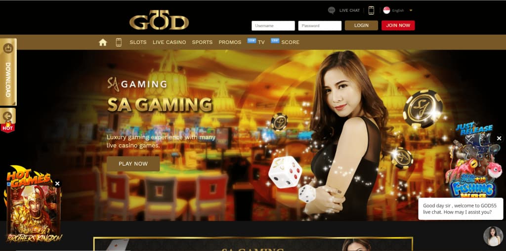 God55 casino Malaysia registration