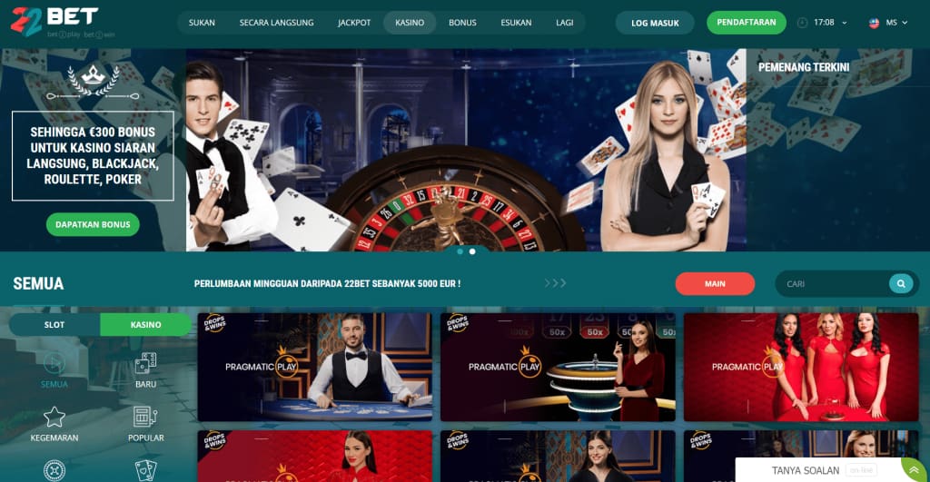 22bet - Online Casino with 2300+ Online Slots Games