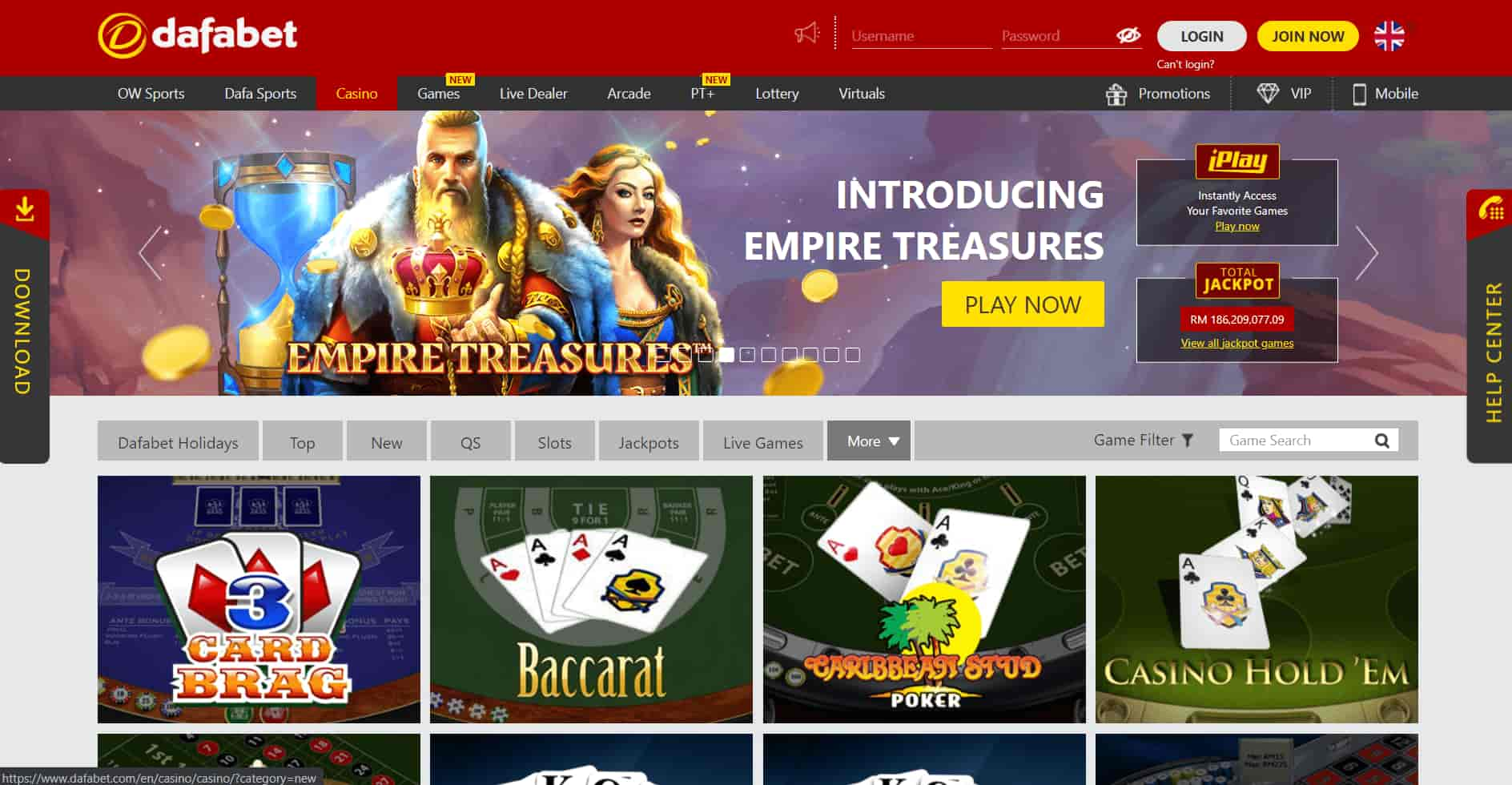 dafabet pai gow casino