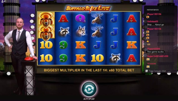 The Buffalo Blitz Live casino game