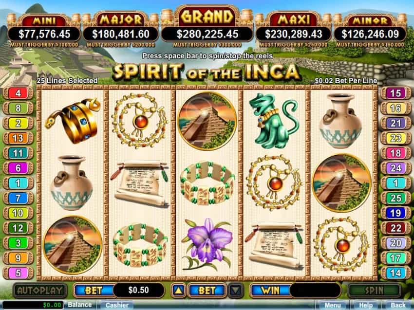 spirit of the inca online slot