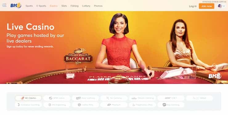 BK8 live casino blackjack