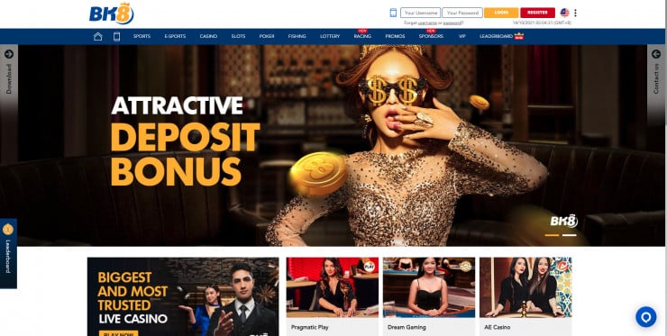 bk8 online casino in malaysia - bonus page screen